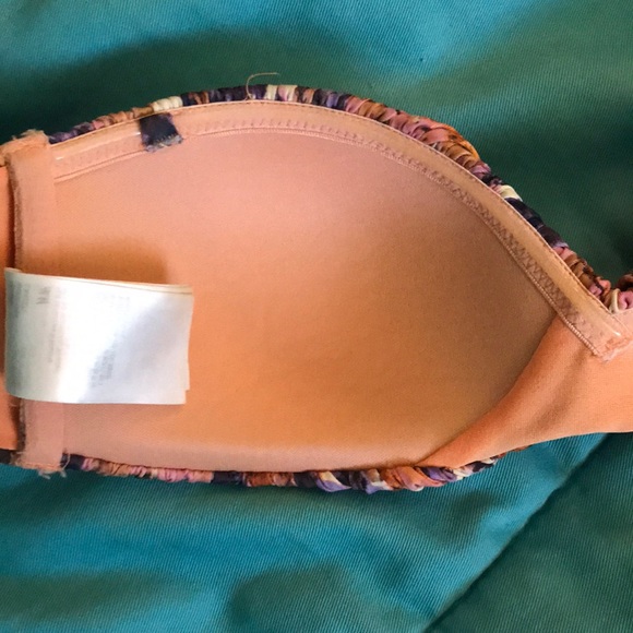 EUC Strapless Floral Bathing suit Top - Picture 4 of 7